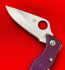Spyderco Ladybug Purple Folding Knife Purple VG-10 Blade
