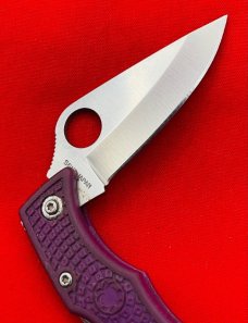Spyderco Ladybug Purple Folding Knife Purple VG-10 Blade