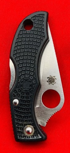 Spyderco 1-Blade Ladybug Black FRN Dimpled Nylon Folding Knife VG-10 Blade Seki Japan