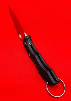 Spyderco 1-Blade Ladybug Black FRN Dimpled Nylon Folding Knife VG-10 Blade Seki Japan