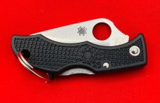 Spyderco 1-Blade Ladybug Black FRN Dimpled Nylon Folding Knife VG-10 Blade Seki Japan