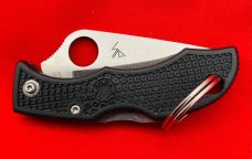Spyderco 1-Blade Ladybug Black FRN Dimpled Nylon Folding Knife VG-10 Blade Seki Japan