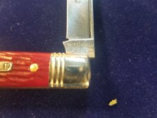 GEC / Great Eastern Cutlery #49 / Northfield 493121 Free - Garnet Camel Jigged Bone