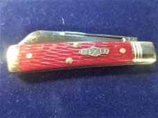 GEC / Great Eastern Cutlery #49 / Northfield 493121 Free - Garnet Camel Jigged Bone