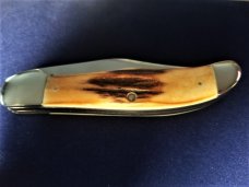 Vintage KA-BAR Dog's Head Model V111/78 Folding Hunter, Union Cutlery Co., Stag