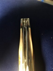 Vintage KA-BAR Dog's Head Model V111/78 Folding Hunter, Union Cutlery Co., Stag