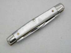 Queen Cutlery #59 Two Blade Serpentine In  Pearl:  2 5/8” closed, 1971