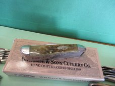 Case XX 1996 Green Bone 5 Blade Peanut with Scissors  Pattern # G6520 