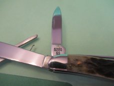 Case XX 1996 Green Bone 5 Blade Peanut with Scissors  Pattern # G6520 