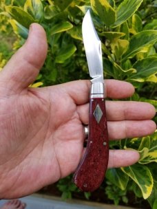 Kroo Custom Kudu bone Saddlehorn Trapper W/ slip & coa..4"..rwl34..filework..spacers..liners. shield