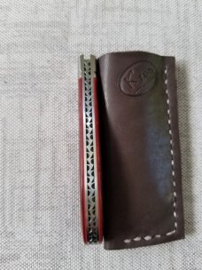 Kroo Custom Kudu bone Saddlehorn Trapper W/ slip & coa..4"..rwl34..filework..spacers..liners. shield