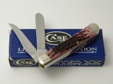 Case XX USA 6207  2003 Cabernet Bone Mini Trapper Knife in Box
