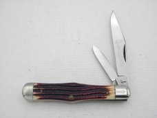 Queen Cutlery 56 Small Coke Bottle Jack  burnt orange imitation Winterbottom bone  3 12