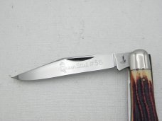 Queen Cutlery #56 Small Coke Bottle Jack  burnt orange imitation Winterbottom bone:  3 1/2”