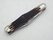 Queen Cutlery #56 Small Coke Bottle Jack  burnt orange imitation Winterbottom bone:  3 1/2”