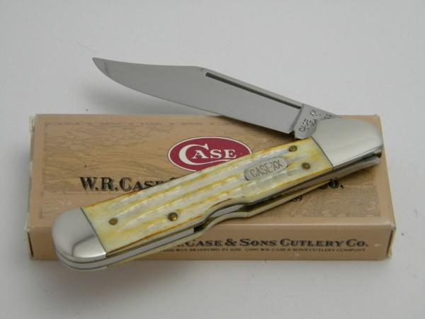 Case XX USA 1997 61549L Burnt White Bone Copperlock Knife in Box Case XX USA 1997 61549L Burnt White Bone Copperlock Knife in Box