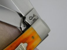 Case XX USA 1999  6254 Dark Orange Trapper Knife in Box