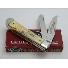 Case XX USA 2000 6254 Burnt White Bone Limited Edition Trapper Knife in Box
