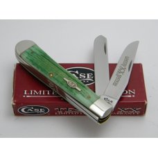 Case XX USA 1999 6254 Emerald Green Bone Limited Edition Trapper Knife in Box