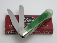 Case XX USA 1999  6254 Emerald Green Bone Limited Edition Trapper Knife in Box