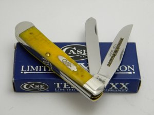 Case XX USA 2012 6254 Marigold Bone Limited Edition Trapper Knife in Box