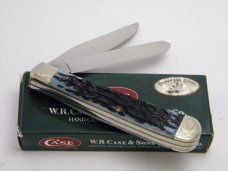 Case XX USA 2008  6254 Mediterranean Blue Bone Trapper Knife in Box