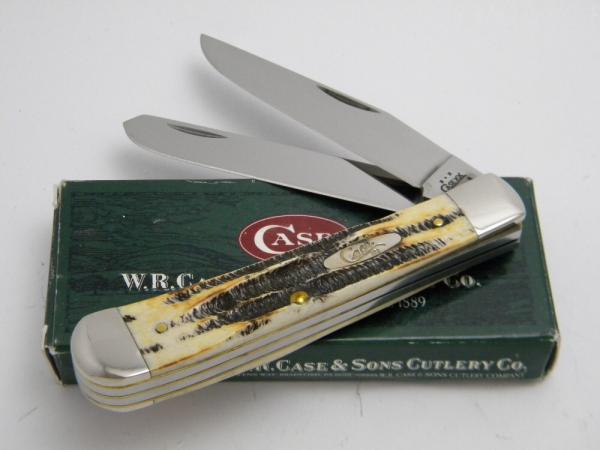 Case XX USA 2004  6254 Bone Stag Trapper Knife in Box