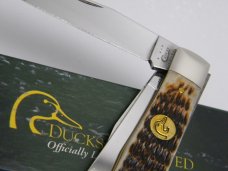 Case XX USA 2009  6354GS Ducks Unlimited Brown Rogers Bone Hunter Trapper Knife in Box