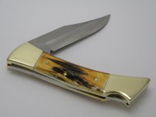 Case XX SS USA 1989  5159 L Tested Centennial Stag Lockback Knife & Pouch 