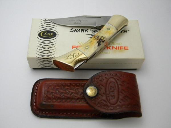 Case XX SS USA 5 Dot (1985) Stag 5197 LSSP Shark Tooth Lockback Knife in Box Case XX SS USA 5 Dot (1985) Stag 5197 LSSP Shark Tooth Lockback Knife in Box