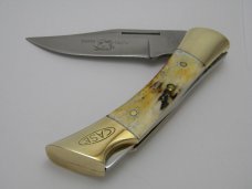 Case XX SS USA 5 Dot (1985) Stag 5197 LSSP Shark Tooth Lockback Knife in Box