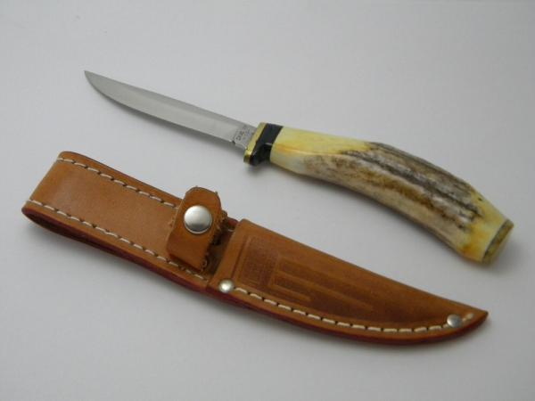 Case  XX USA 1985 Stag M5F Fixed Blade Sheath Knife 