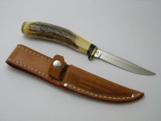 Case  XX USA 1985 Stag M5F Fixed Blade Sheath Knife 
