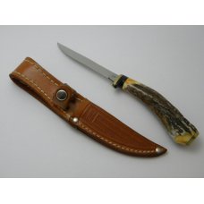 Case XX USA 1986 Stag 5 FINN Fixed Blade Sheath Knife