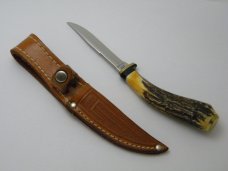 Case  XX USA 1986 Stag 5 FINN Fixed Blade Sheath Knife 