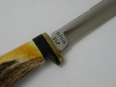 Case  XX USA 1986 Stag 5 FINN Fixed Blade Sheath Knife 