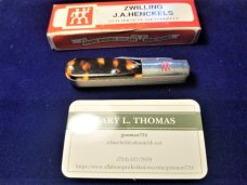 JA Henckels Zwilling HK 26 T Folding 3 Blade Faux Tortoise Shell W\Box Mint