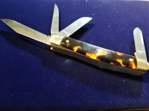 Zwilling JA Henckels Knife HK-25-T 3-blade Faux Tortoise Shell Mint Stockman