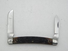 Queen Cutlery #15 half congress - Rare:  3 7/16” closed, early 1950s, genuine Rogers bone