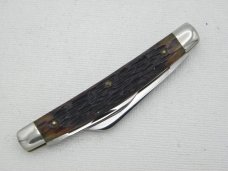 Queen Cutlery #15 half congress - Rare:  3 7/16” closed, early 1950s, genuine Rogers bone
