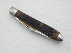 Queen Cutlery #14 Peanut Jack with Rogers Bone Handles:  2 3/8” closed, early 1950s