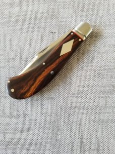 Kroo Custom Ironwood Saddlehorn Trapper W/ slip & coa.3.75..rwl34..filework..spacers..liners. shield