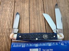 Henckels By Boker Stockman Blue Pin Feather Jigged Bone Made in Solingen Germany