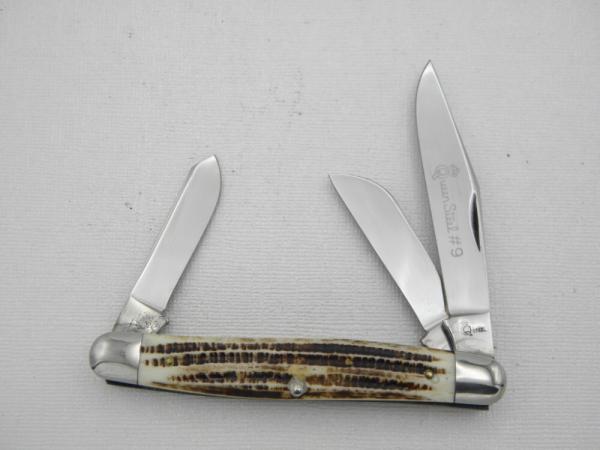 Queen Cutlery #9 Stockmen:  4” closed, 1961 - 1971,  genuine Winterbottom bone handles