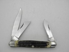 Queen Cutlery #9 Stockmen:  4” closed, 1961 - 1971,  genuine Winterbottom bone handles