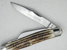 Queen Cutlery #9 Stockmen:  4” closed, 1961 - 1971,  genuine Winterbottom bone handles