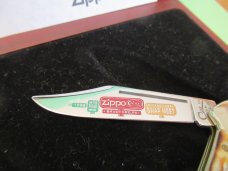 Case XX Zippo 1998 Swap Meet on the Road  Lighter & Burnt Oatmeal Bone Handle CopperLock #61749L