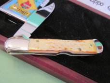 Case XX Zippo 1998 Swap Meet on the Road  Lighter & Burnt Oatmeal Bone Handle CopperLock #61749L