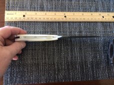 Craig Steketee custom knife ivory handles his own Damascus in maker’s sheath 