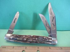 Kissing Crane Robt Klass Stag Handle Large Stockman Made for the NKCA